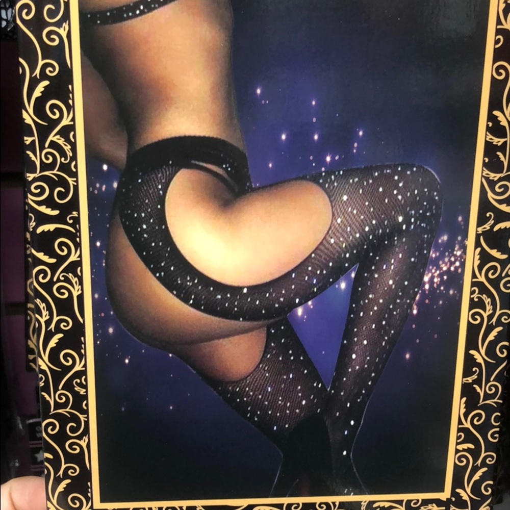 Sexy fishnet rhinestones pantyhose